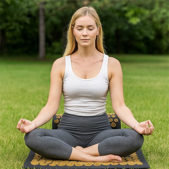 Tapis d'acupression aide pour detente plein-air