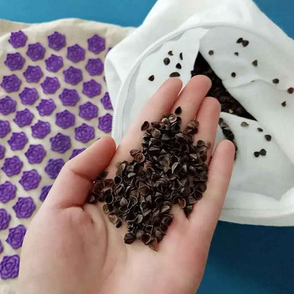 graine sarrasin dans acupression tapis maintien chaleur corps