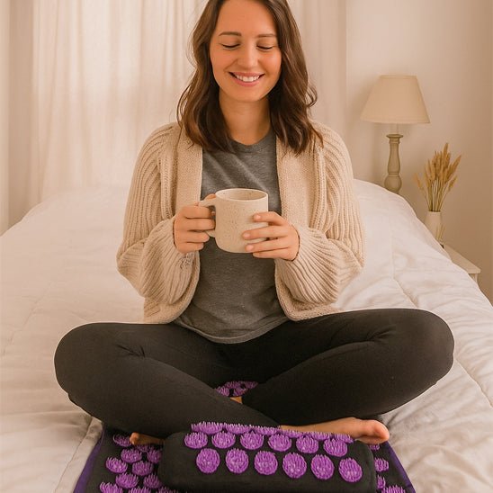 Tapis d'acuppression utile dans un lit