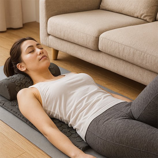Tapis d'acupression | tapis de massage avec oreiller - Bien - être Shop