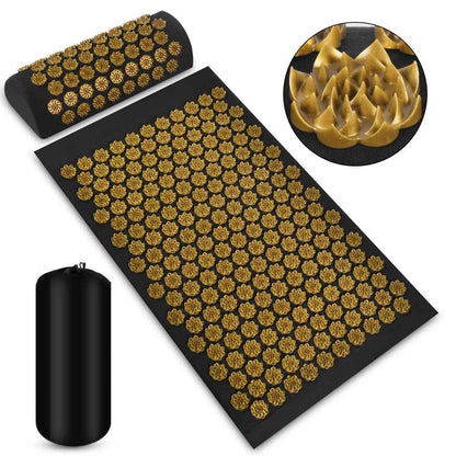Tapis d'acupression | tapis de massage avec oreiller or Bien - être Shop